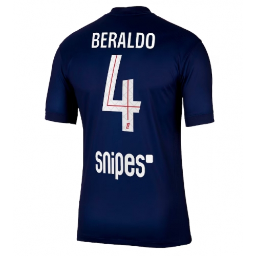 Billige Fotballdrakt Paris Saint-Germain Lucas Beraldo #4 Replika Hjemmedrakt 2025-26 Kortermet Billige Fotballdrakt Paris Saint-Germain Lucas Beraldo #4 Replika Hjemmedrakt 2025-26 Kortermet